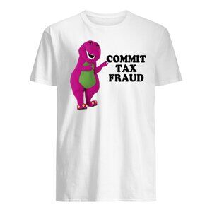Barney Commit Tax Fraud Funny Meme Graphic T-Shirt 93